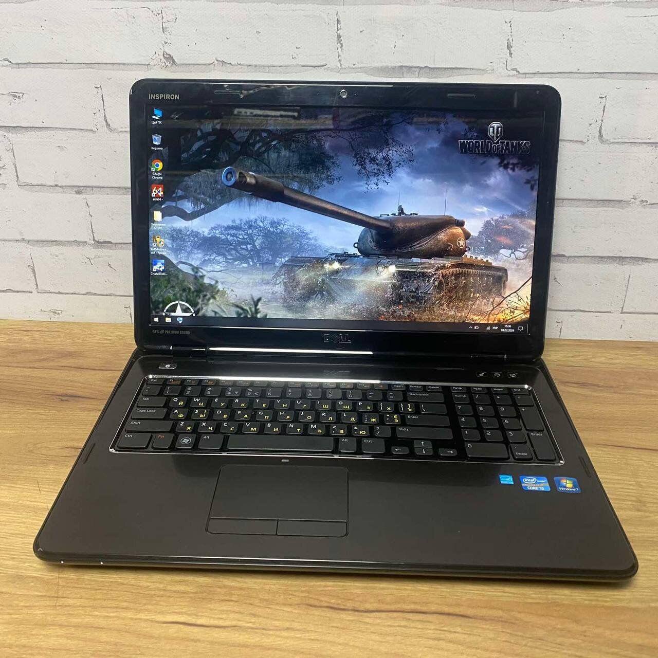 Б/в Ноутбук Dell Inspiron N7010 17.3" 1600x900| Core i5-2430M| 8 GB RAM| 128 GB SSD| HD 3000