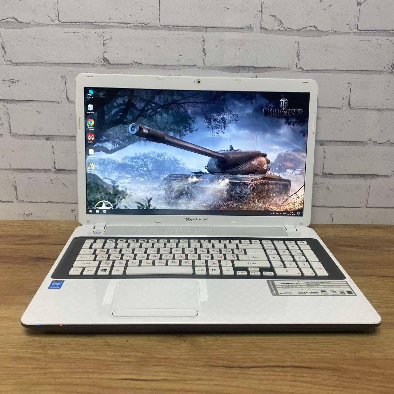 Б/в Ноутбук Packard Bell TE11 15.6" 1366x768| Pentium 2020M| 8 GB RAM| 256 GB SSD| HD