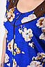 Халат жіночий напівбатальний з квітковим принтом синього кольору р.52 174614P, фото 4