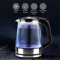 Электрический стеклянный чайник RAF R.7842 на 2.2л с подсветкой 2000Вт кухонный прибор для кипячения воды