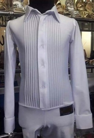 Сорочка чоловіча комбідрес для танців із біфлексу з декором.