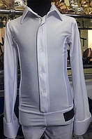 Рубашка мужская для танцев классическая из бифлекса двойная застежка.
