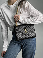 _xD83D__xDC8E_ Yves Saint Laurent Envelope Medium In Quilted Grain De Poudre Embossed Leather 24 х 18 х 7 см