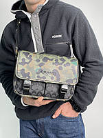 _xD83D__xDC8E_ Coach Khaki & Black League Hybrid Messenger Bag In Charcoal Multi