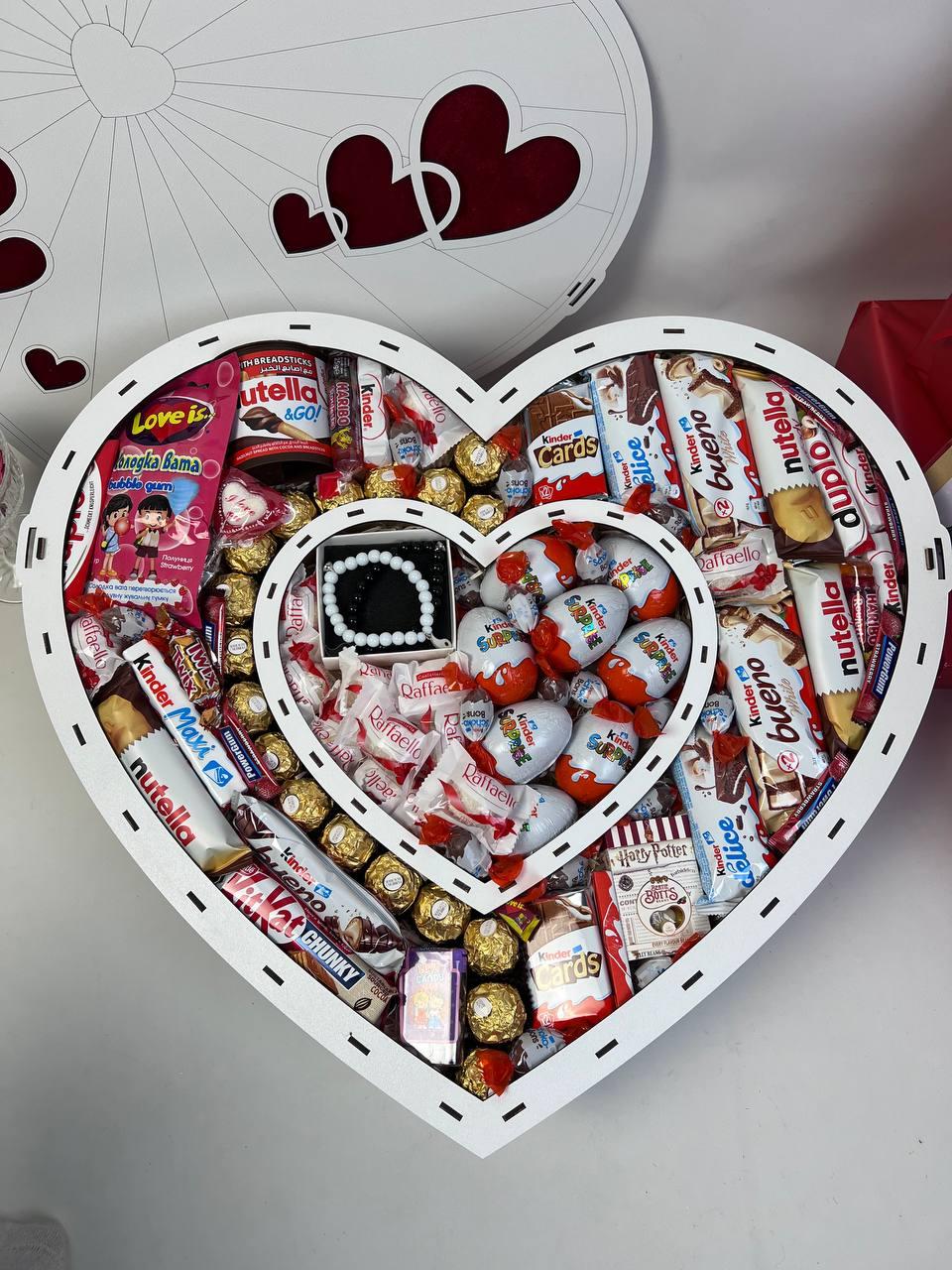 Оригинальные handmade сувениры к 8 марта подарочный бокс Мега Сердце Подарочный Бокс, тематические подарки - фото 4 - id-p2115004939