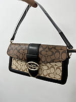 _xD83D__xDD25_ Coach Tabby Beige/Brown Shoulder Bag In Signature Canvas 29 х 15 х 9 см