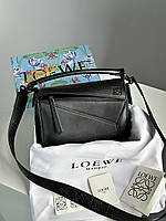 _xD83D__xDC8E_ Loewe Paula's Ibiza Puzzle Bag In Classic Calfskin Black 23.5 x 16 x 10 см
