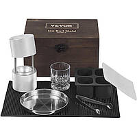 VEVOR Ice Cube Maker Ice Cube Mould Set 60 mm, Ice Cube Mould Ice Scoop Mould with Drip Tray & Ice Tongs &