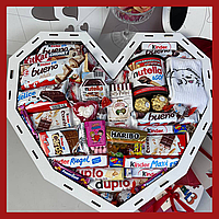 Оригинальные сувениры к 8 марта подарочный бокс Сердце Love You 1052, хороший подарок на 14 февраля
