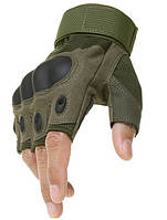 Тактические перчатки открытые Military XL Олива