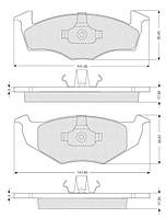 Тормозные колодки дисковые VW POLO (6N2) / SEAT AROSA (6H1) 1994-2015 г.