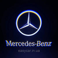 Логотип подсветки дверей Mercedes-Bens (W208,W209), W240, C199, (R171,R172, W203) Линза стекло HD Код/Артикул