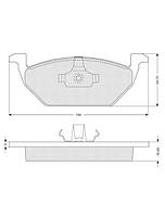 Тормозные колодки дисковые AUDI A3 (8L1) / VW BORA (1J6) 1996-2022 г.