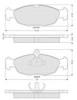 Тормозные колодки дисковые DAEWOO NEXIA / DAEWOO RACER 1982-2018 г.