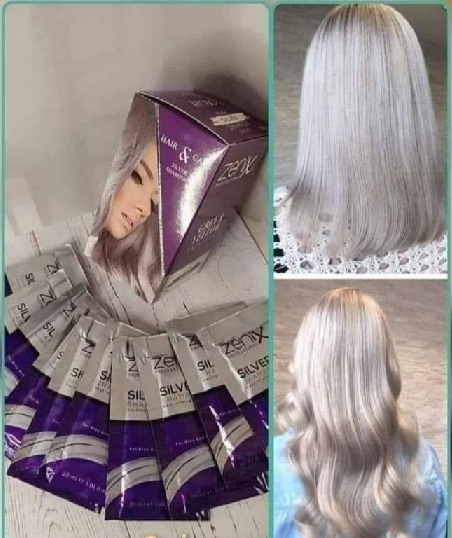 Срібний шампунь для освітленого, мелірованого та сивого волосся Zenix, 30 мл.