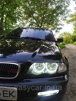 CCFL Ангельські оченята на BMW E46 без лінз Білі Код/Артикул 189 BMW E46  Белые