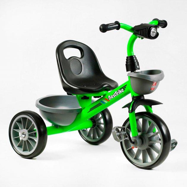 Дитячий триколісний велосипед Best Trike BS-14640 зі світлом і музикою зелений, фото 1