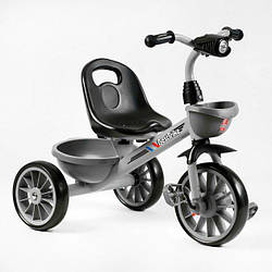 Дитячий триколісний велосипед Best Trike BS-18125 зі світлом і музикою сірий