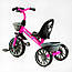 Дитячий триколісний велосипед Best Trike BS-44101 зі світлом і музикою рожевий, фото 2