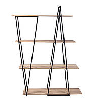 Стеллаж в стиле Loft "Скандинавия" 4 полки. Этажерка для книг из металла для дома и офиса