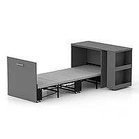 Кровать-трансформер письменный стол тумба комод Sirim-C1 графит мебель смарт 4 в 1 раскладная компактная