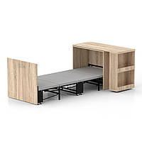 Кровать-трансформер письменный стол тумба комод Sirim-C1 дуб сонома мебель смарт 4 в 1 раскладная компактная