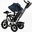 Триколісний велосипед-коляска Best Trike 3390 — 35-810 батьківська ручка зі звуками та музикою синій, фото 4