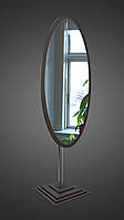 Овальное напольное зеркало манекен на ножке с регулируемым углом наклона. Зеркала напольные на подставке