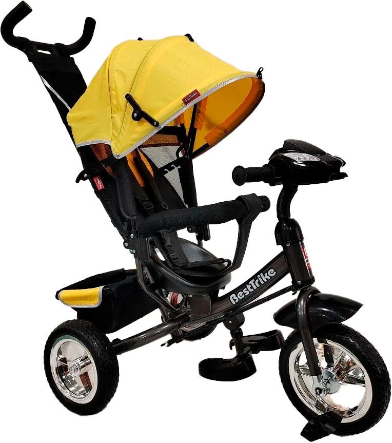 Триколісний велосипед-коляска Best Trike 6588 — 69-584 з інтерактивною панеллю батьківська ручка жовтий
