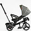 Триколісний велосипед-коляска Best Trike 9155 — 318-82 з поворотним сидінням батьківська ручка сірий, фото 2