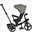 Триколісний велосипед-коляска Best Trike 9155 — 318-82 з поворотним сидінням батьківська ручка сірий, фото 3