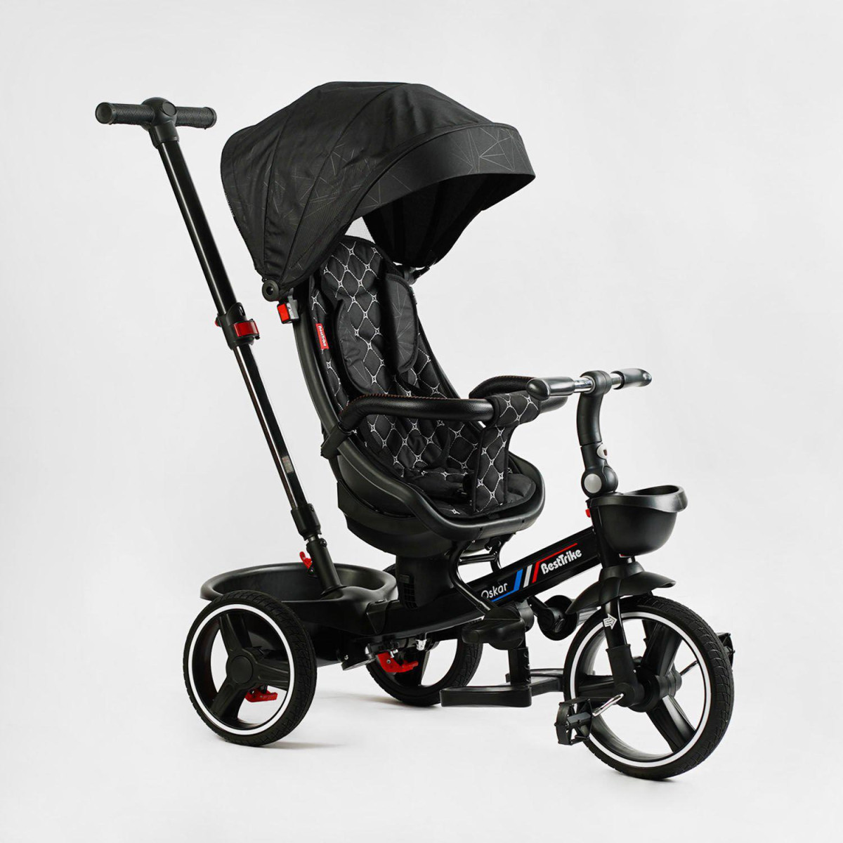 Триколісний велосипед-коляска Best Trike Oscar 6390 — 65-701 з поворотним сидінням батьківська ручка