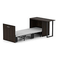 Кровать-трансформер стол Sirim-D венге. Мебель 2 в 1 смарт. Раскладная смарт компактная раскладушка стол лофт