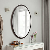Овальное настенное зеркало 700х500 мм ростовое в ванную комнату, прихожую, гостинную