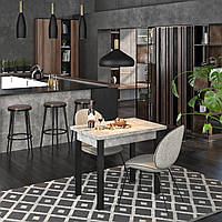 Стол кухонный раскладной Gustus бетон компактный смарт лофт столы на кухню обеденный