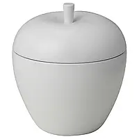 ІКЕА ANSPRAKSLOS Ароматична свічка в контейнері мет, яблуко/яблуко та груша білого кольору, 9 см 90488204