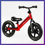 Дитячий біговел велобіг на сталевій рамі 12 дюймів CORSO SPRINT JR-74115 EVA колеса Червоний, фото 2