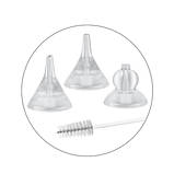 Аспіратор для носа дитячий електронний назальний вакуумний електричний відсмоктувач для немовлят BabyOno білий, фото 4