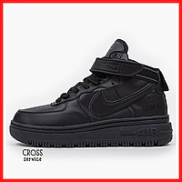 Кроссовки зимние мужские Nike Gore-Tex High black с мехом / Найк Гор Текс черные на меху
