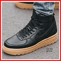 Кроссовки зимние мужские Nike Gore-Tex High black термо / Найк Гор Текс черные термо