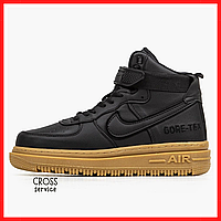 Кроссовки зимние мужские Nike Gore-Tex High black термо / Найк Гор Текс черные термо