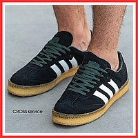 Кроссовки мужские и женские Adidas Samba x Ronnie Fieg x Clarks black / кеды Адидас Самба черные