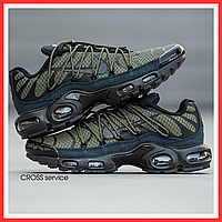 Кроссовки мужские Nike Air Max TN Plus Khaki Black / Найк аир макс ТН+ плюс хаки черные