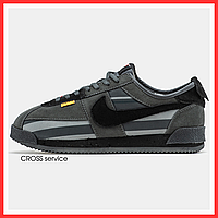 Кросівки чоловічі Nike Cortez black замша / Найк Кортез чорні замшеві / найки кортези