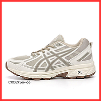 Кроссовки мужские и женские Asics Gel Venture 6 Beige / Асикс гель вентур 6 бежевые