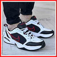 Кросівки чоловічі Nike Air Monarch white black / Найк аір Монарх білі з чорним