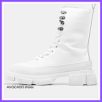 Ботінки демісезонні жіночі Both Gao High Boots "WHITE" / черевики Боз Гао білі