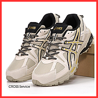 Кроссовки женские и мужские Asics Gel-Kahana 8 Beige Gold Black / Асикс гель каяно 8 бежевые