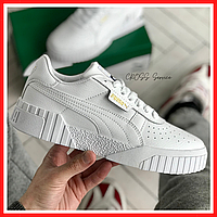 Кроссовки женские Puma Cali bold white / кеды Пума Кали болд белые