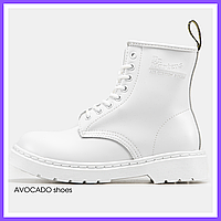 Черевики зимові жіночі Dr. Martens white / чоботи др. Мартенс білі